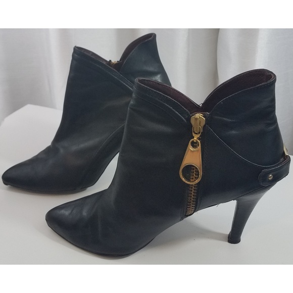 Ted Baker Shoes - Ted Baker black & gold trim leather booties